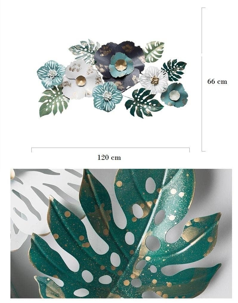 SRF Handicrafts Metal Floral Wall Art Multicolour Wall Hanging Nature Wall Sclupture Perfect For Living Room, Bedroom And Home Decoration Size:121X71 CM.